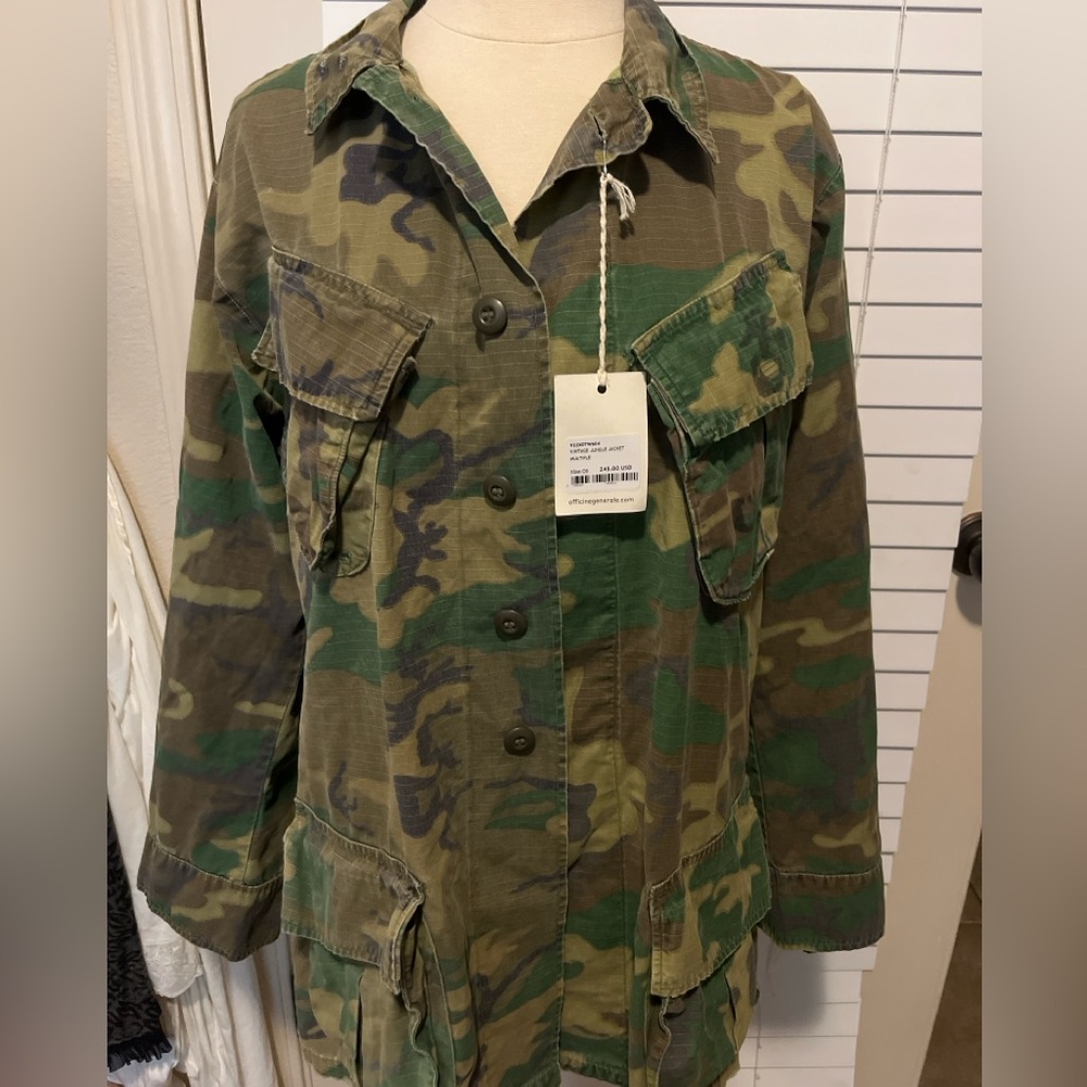 Camouflage Button-Up Jacket